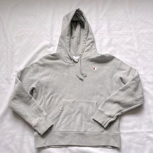Champion Reverse Weave Gray Hoodie Sweatshirt